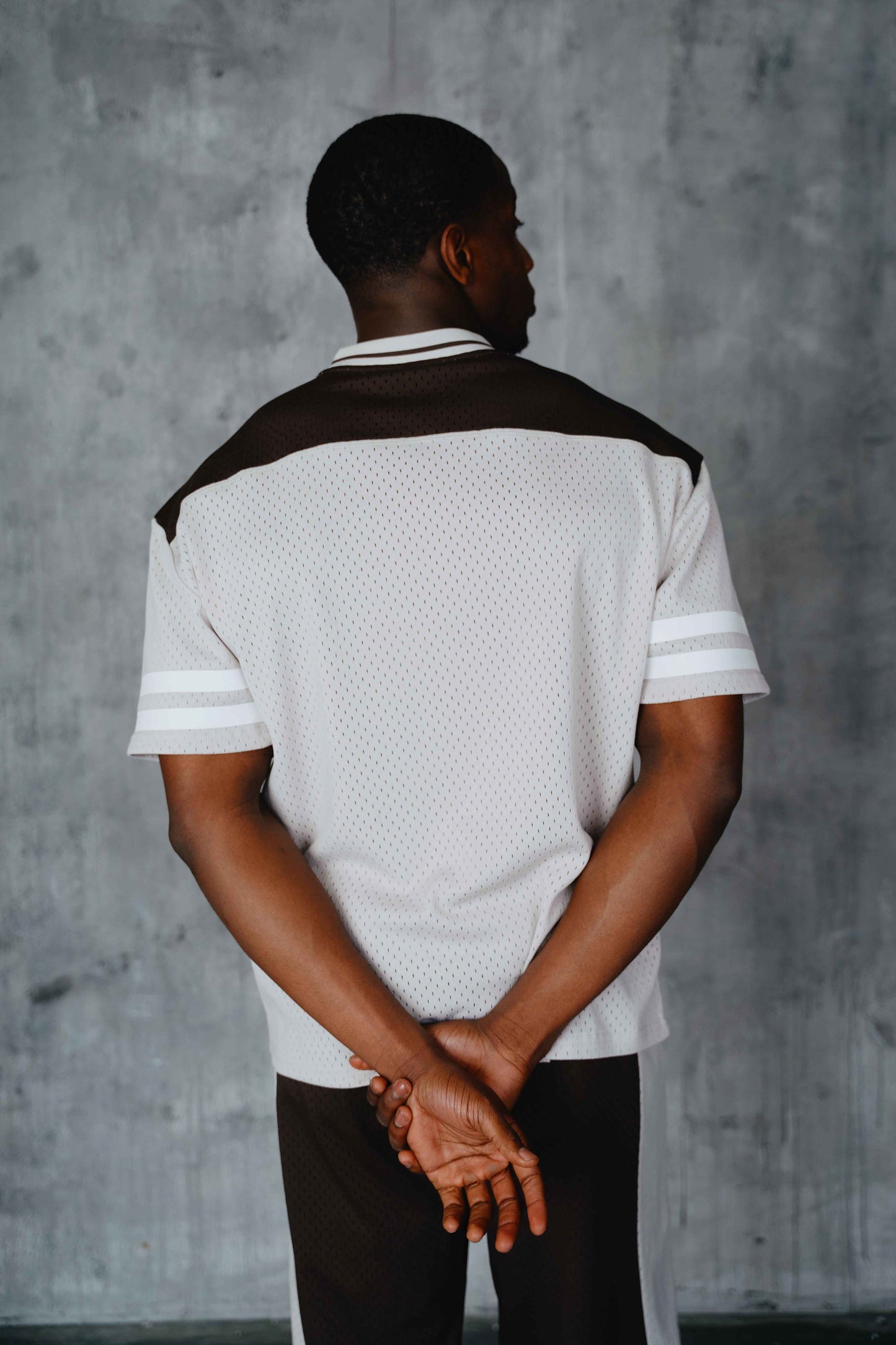 Stanford Mesh Tee Grey/Brown