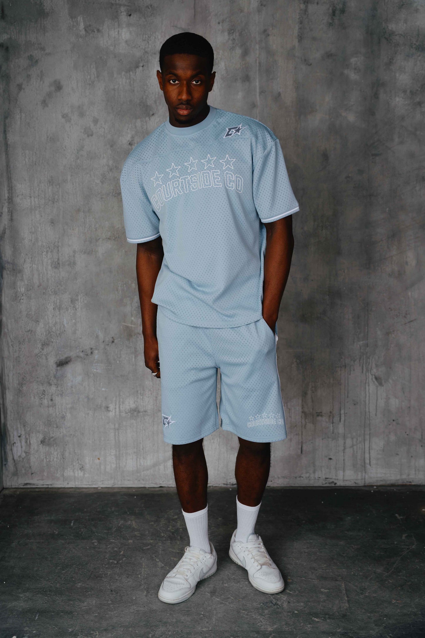 Blake Mesh Tee Blue