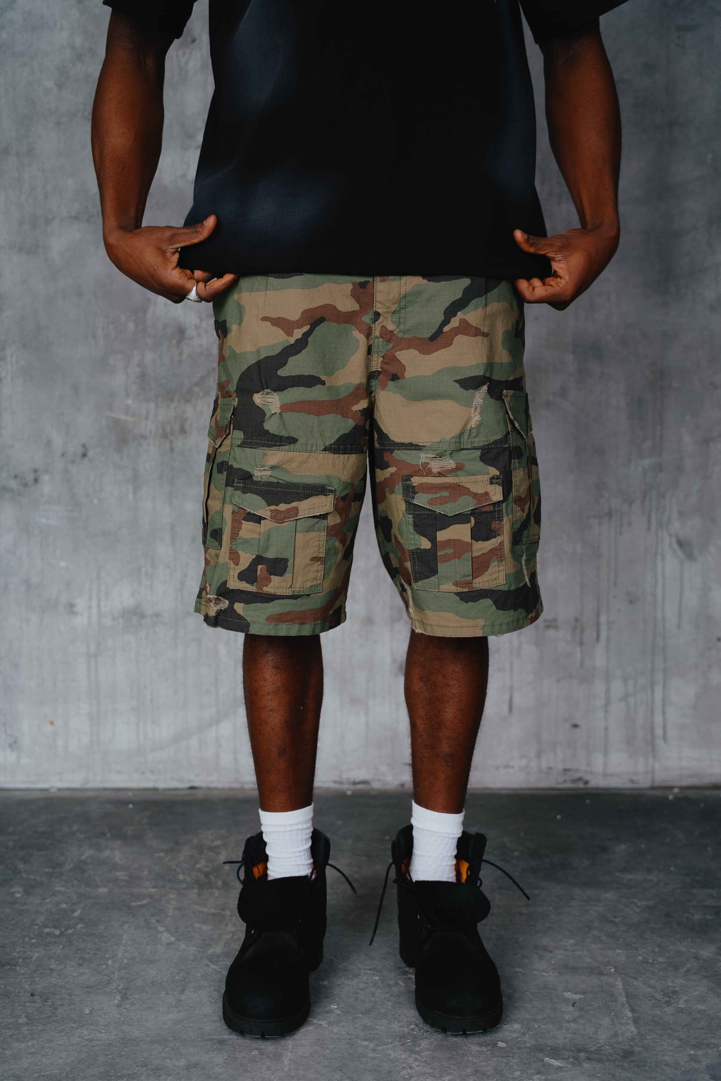 Otis Camo Cargo Short Khaki