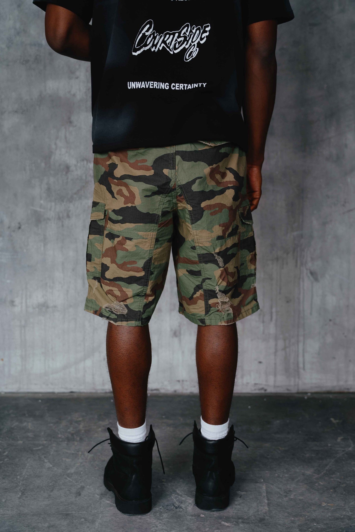 Otis Camo Cargo Short Khaki
