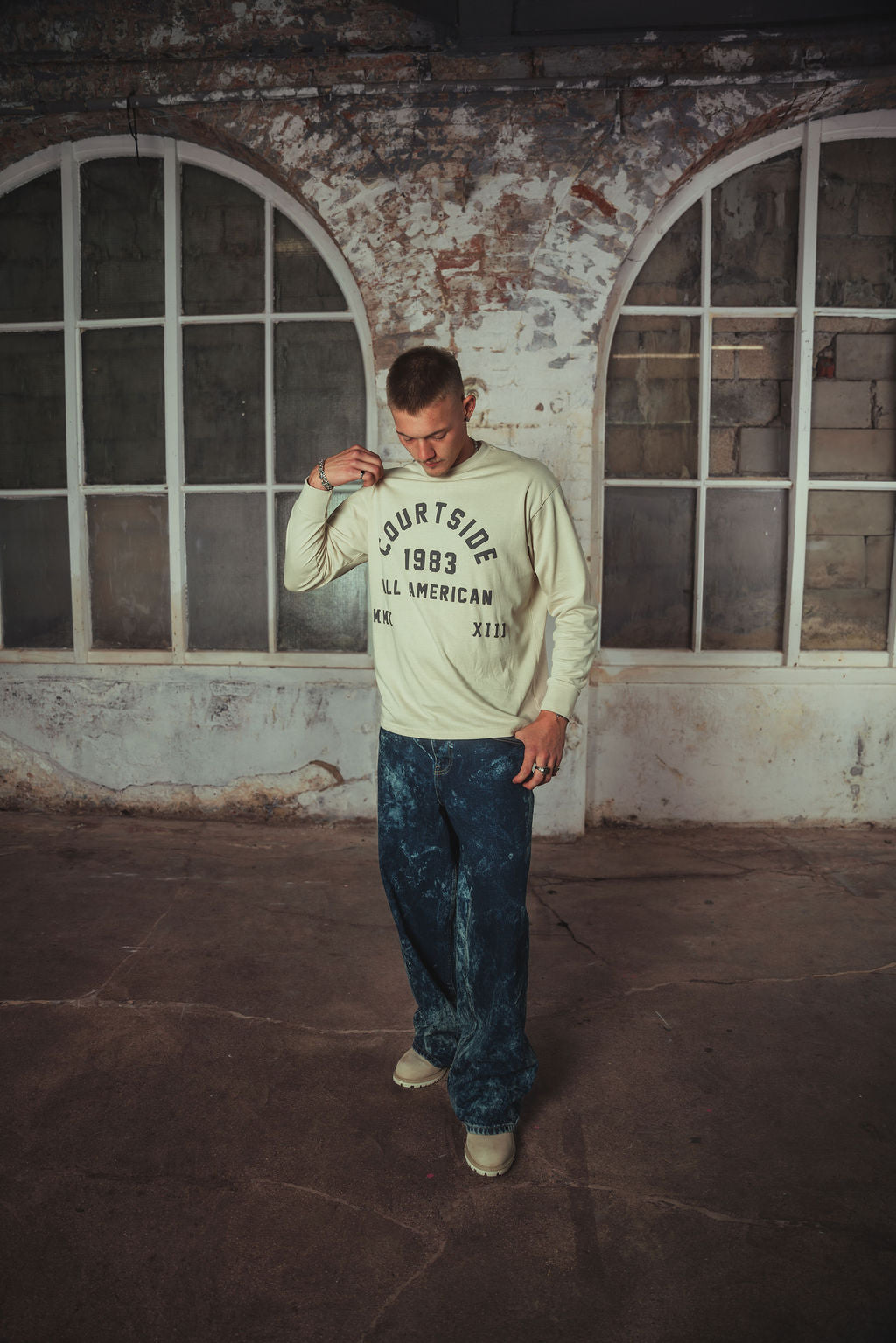 Embry Denim Jeans Acid Washed Blue