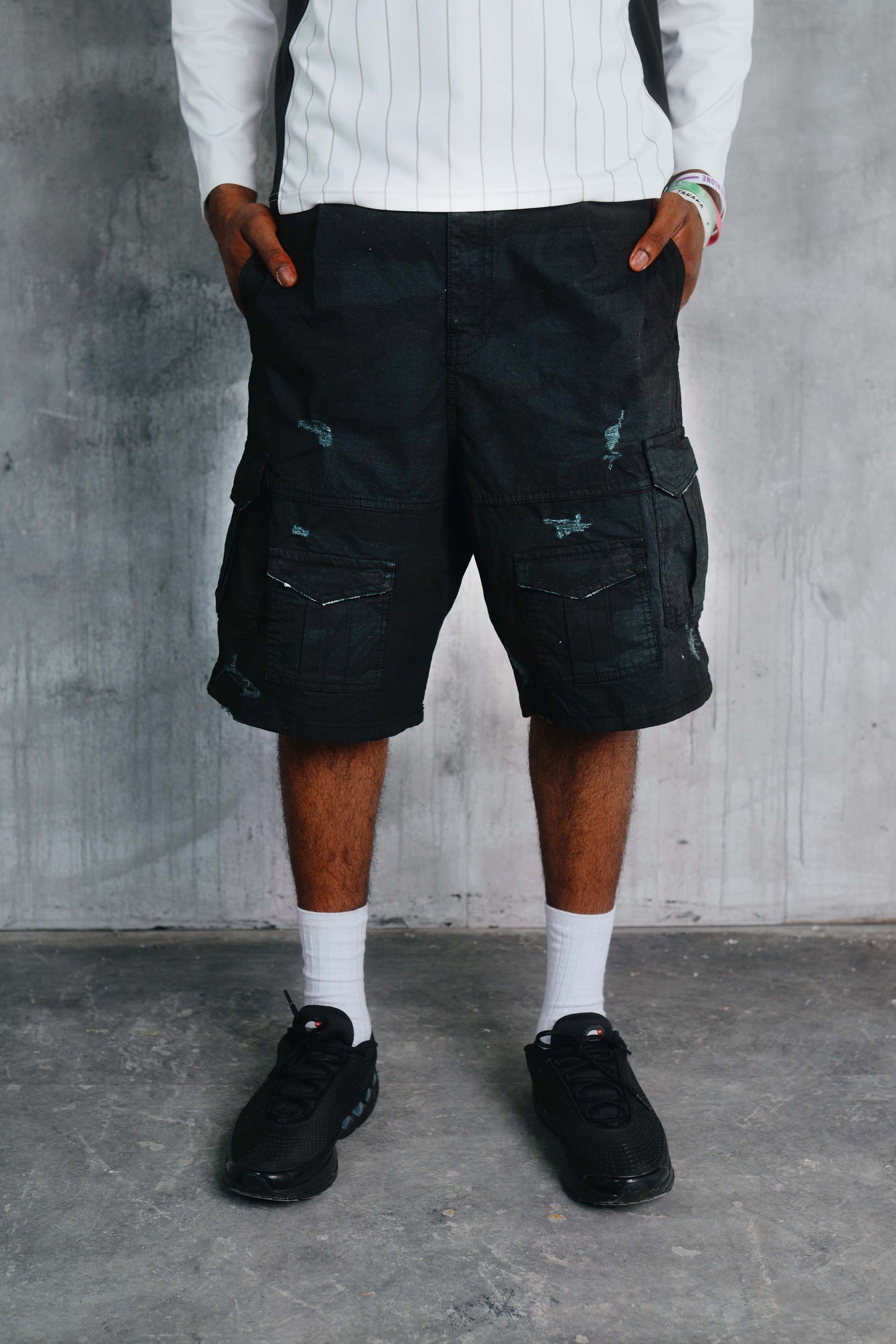 Otis Camo Cargo Short Black