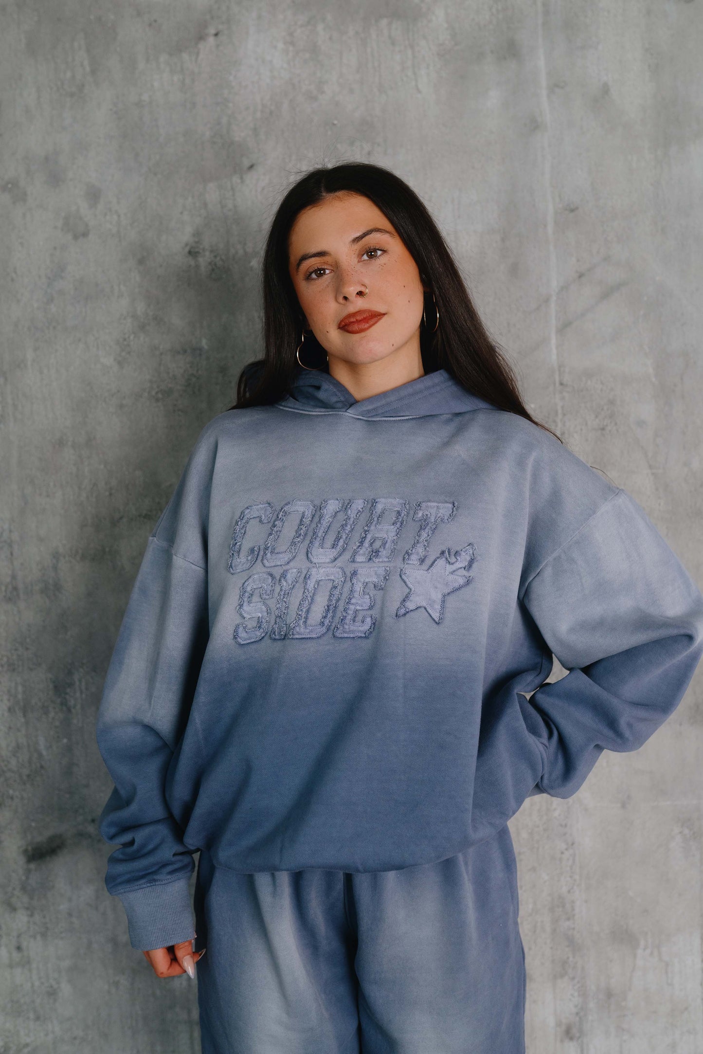 Tyler Hoodie Washed Blue