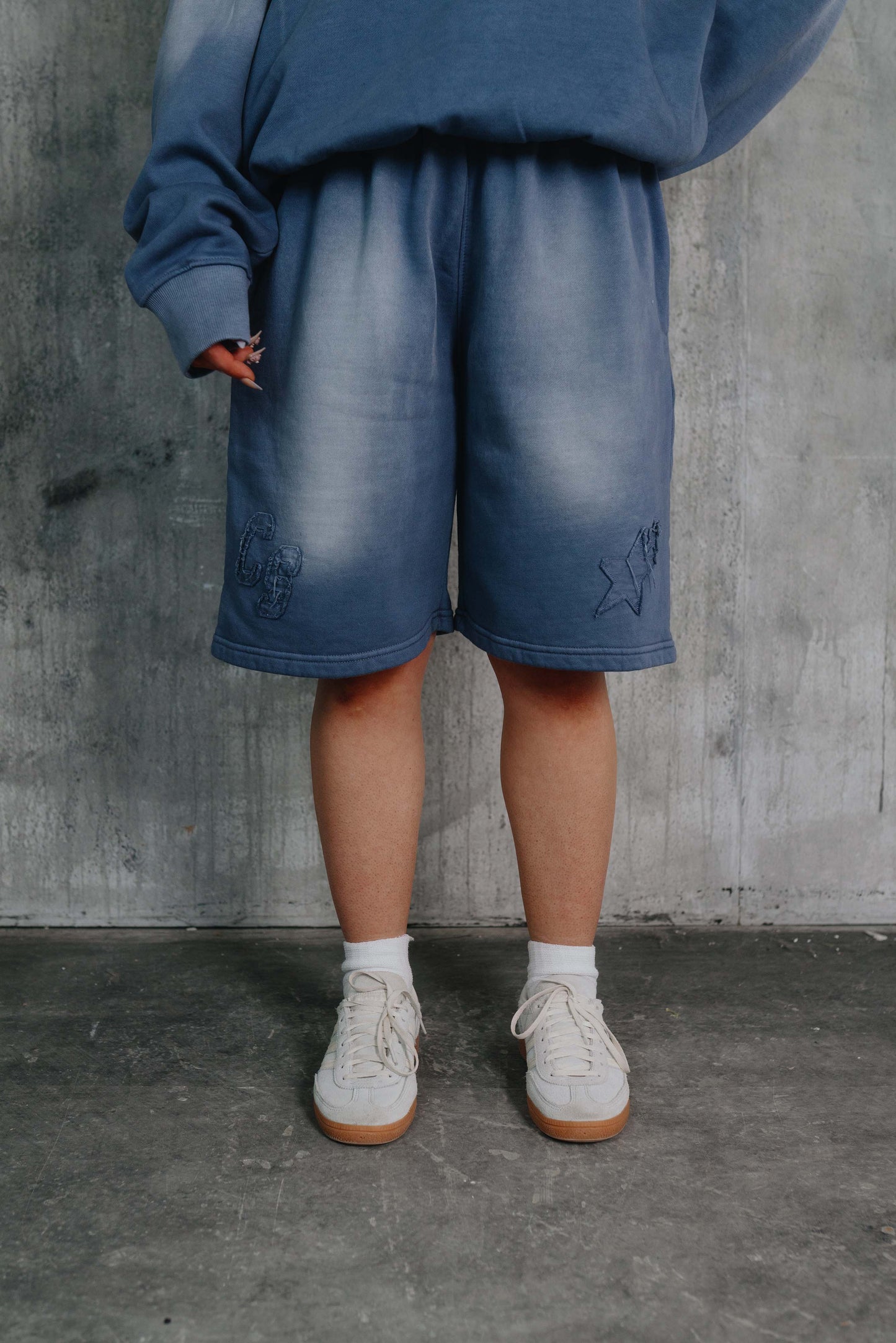 Tyler Short Washed Blue