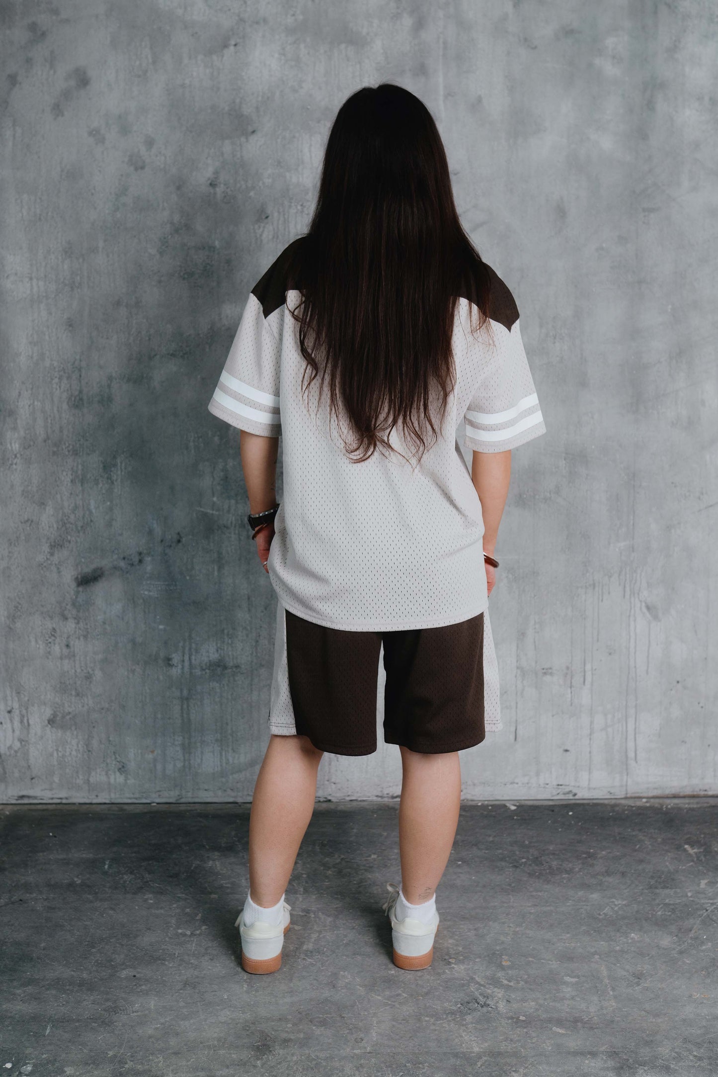 Stanford Mesh Tee Grey/Brown