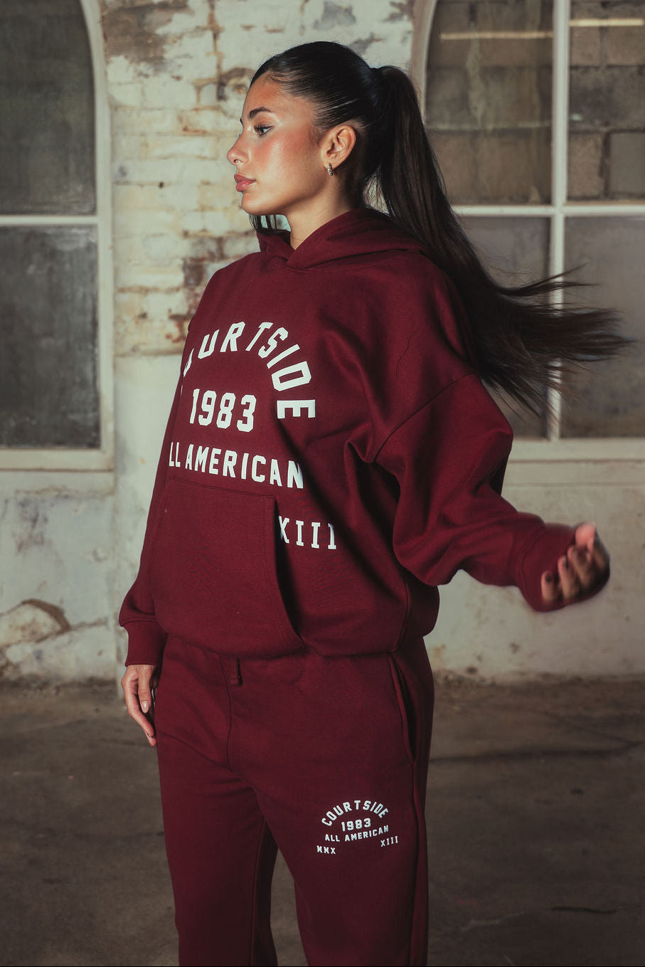 1983 Hoodie Deep Red
