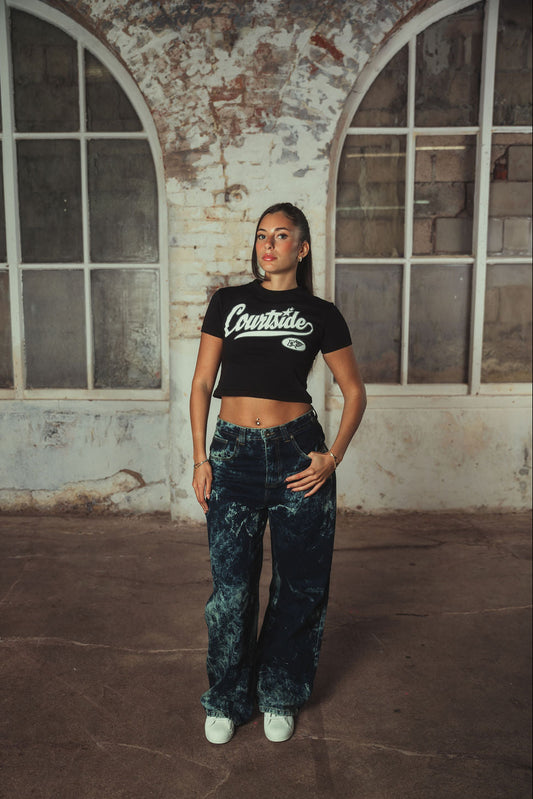 Candice Cropped T-shirt Black