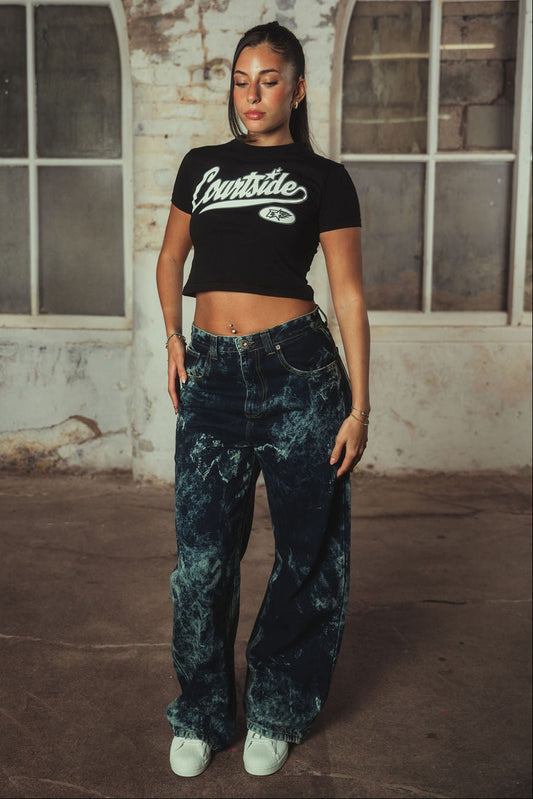 Embry Denim Jeans Acid Washed Blue