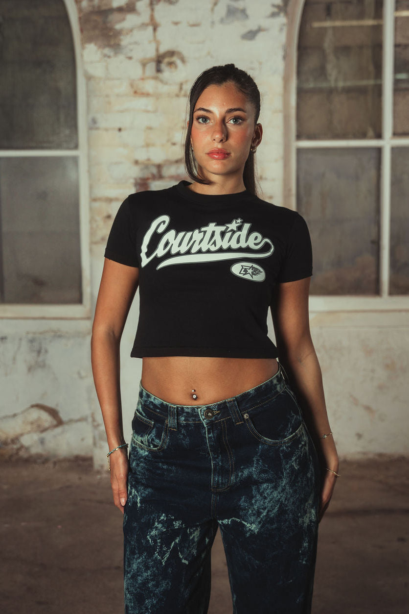 Candice Cropped T-shirt Black