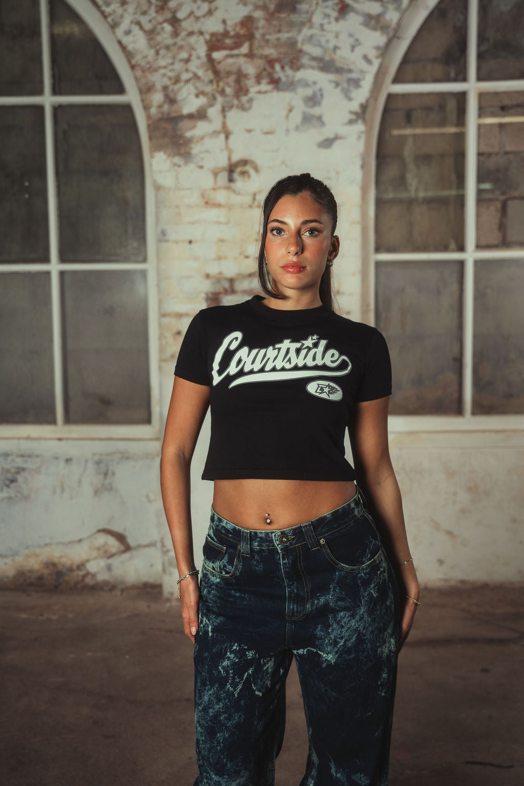 Embry Denim Jeans Acid Washed Blue