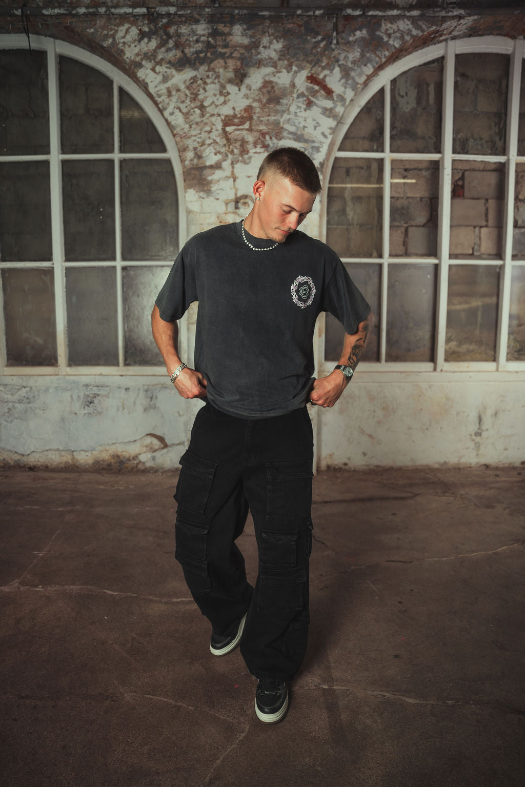 Tatum Denim Cargo Jeans Black