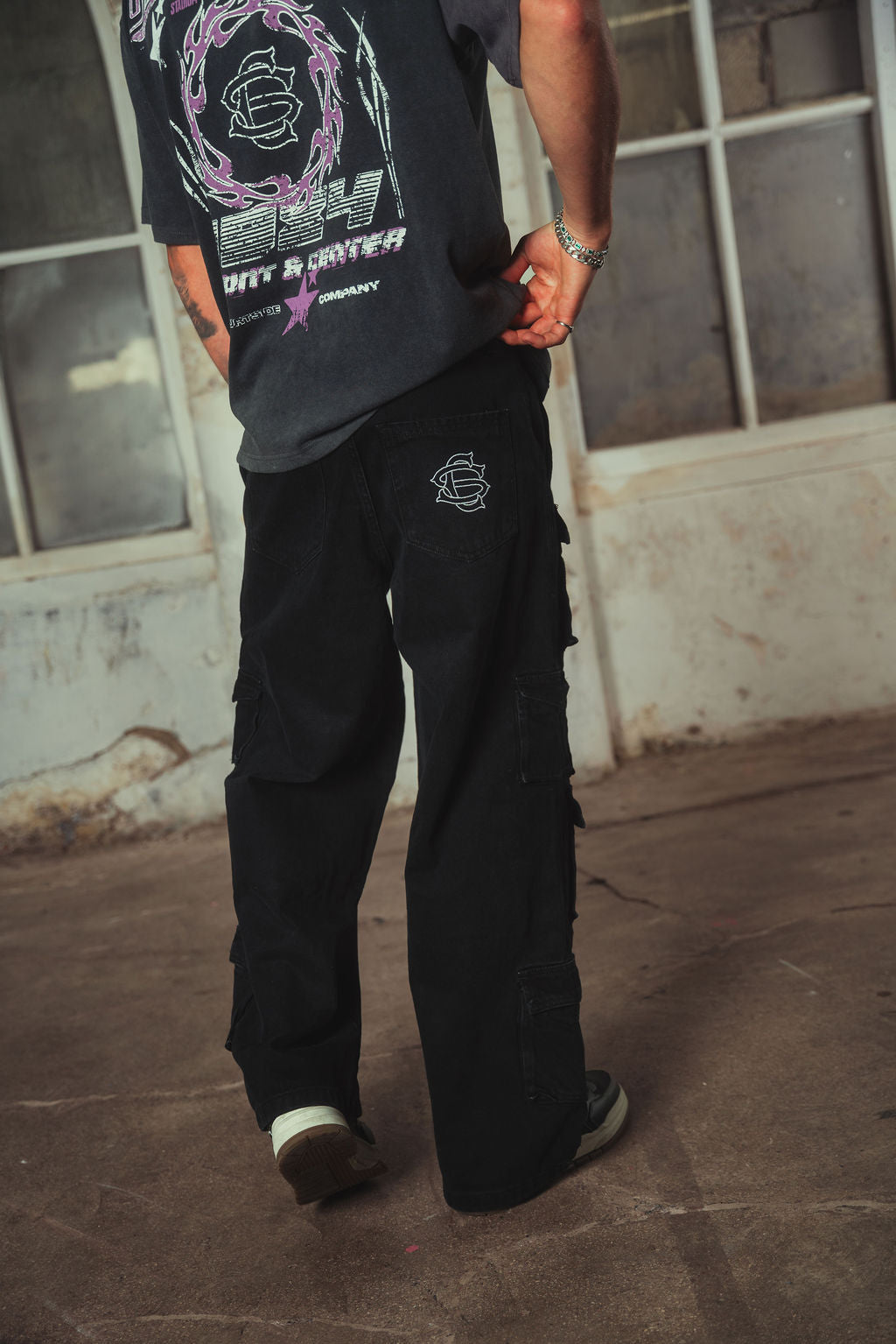 Tatum Denim Cargo Jeans Black