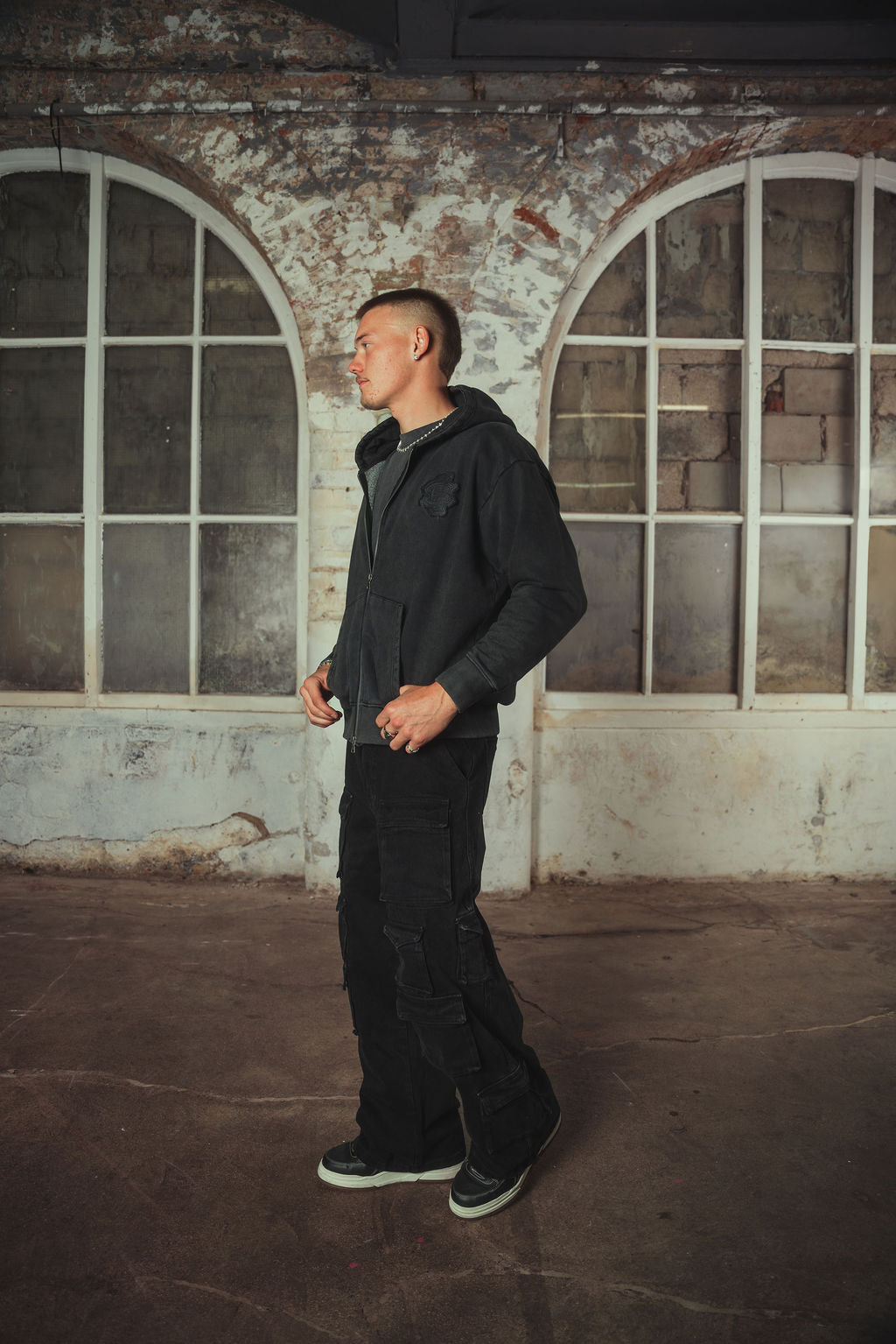 Payne Washed Hoodie Black