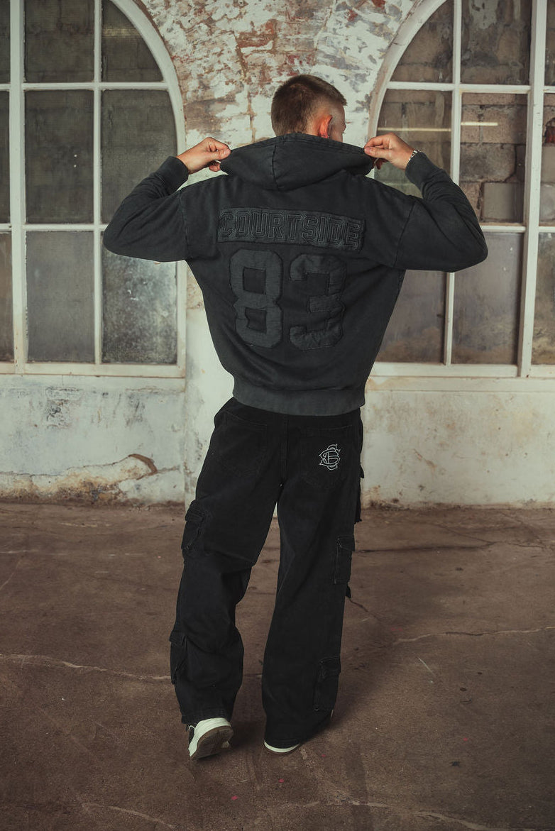 Payne Washed Hoodie Black
