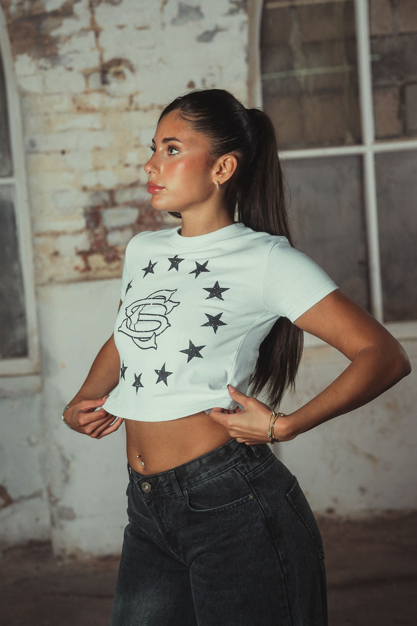 Sabrina Cropped T-shirt White