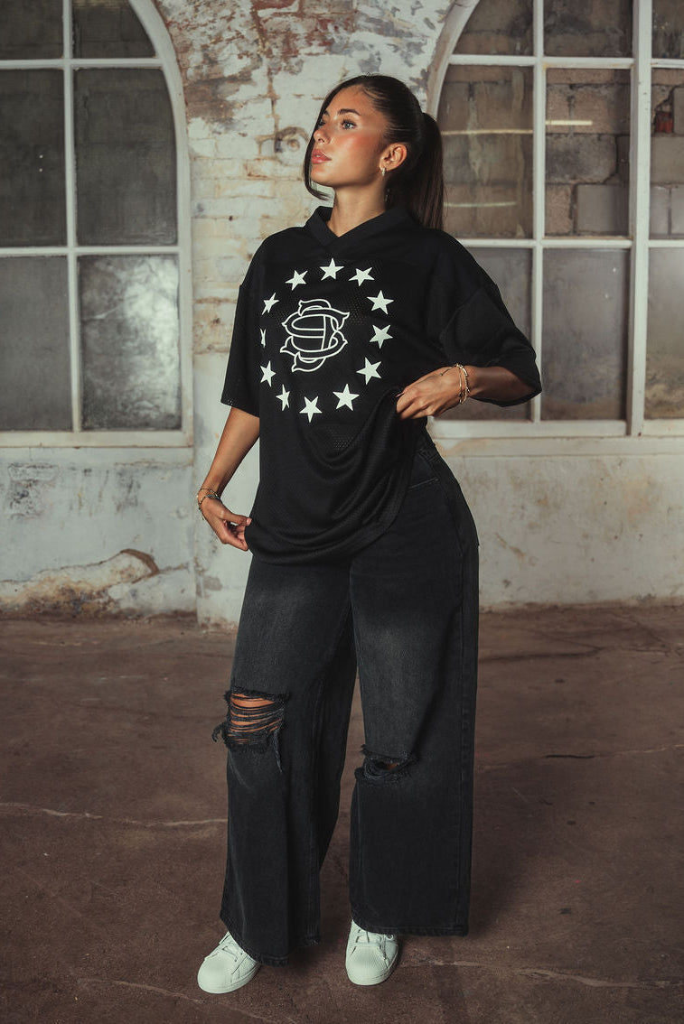 Candice Mesh T-Shirt Black