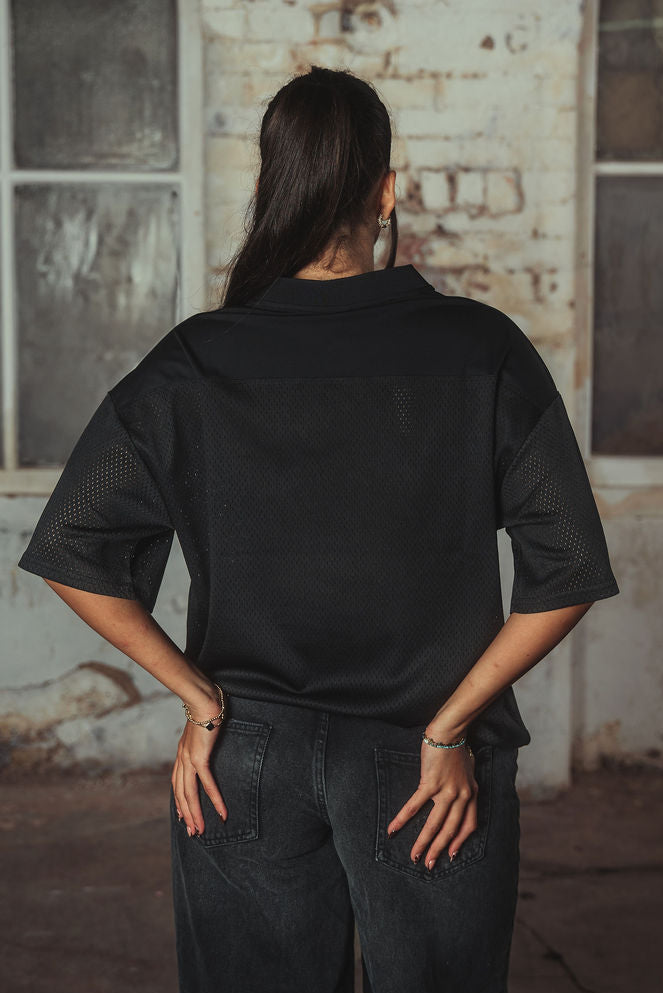 Candice Mesh T-Shirt Black