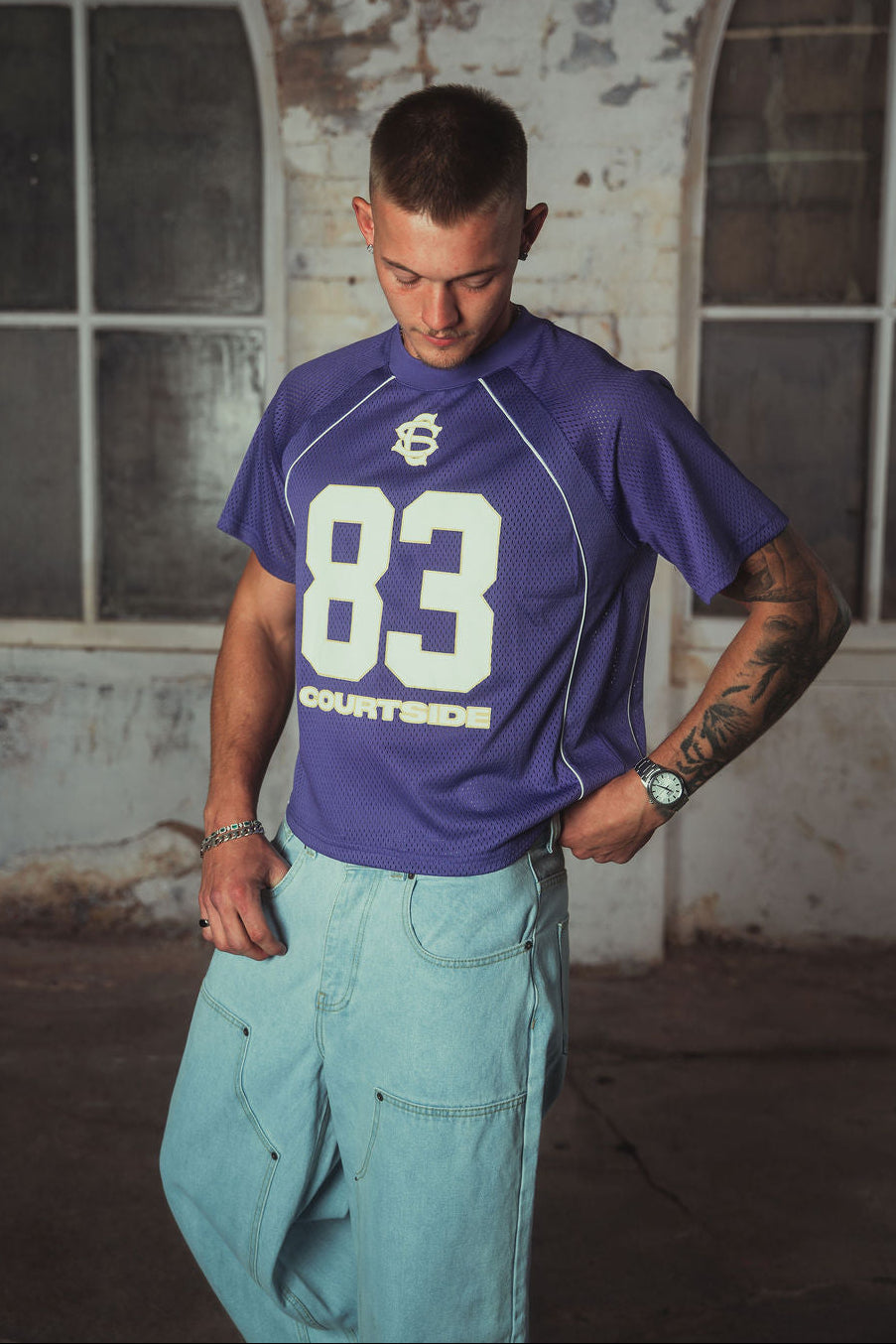 Donte Mesh T-shirt Purple
