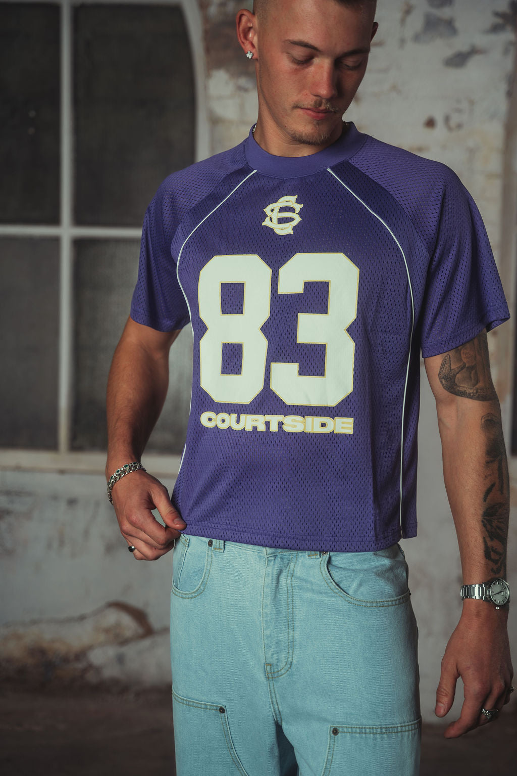 Donte Mesh T-shirt Purple