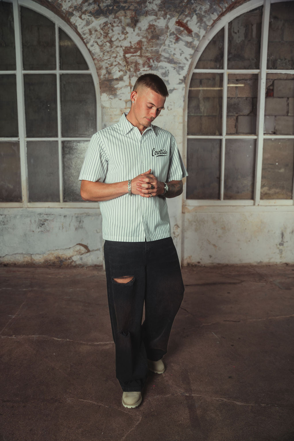 Hampton Shirt White Black