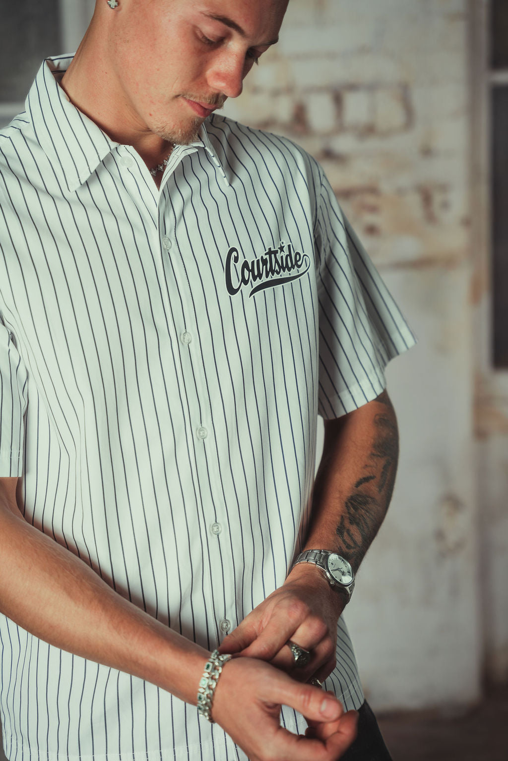 Hampton Shirt White Black