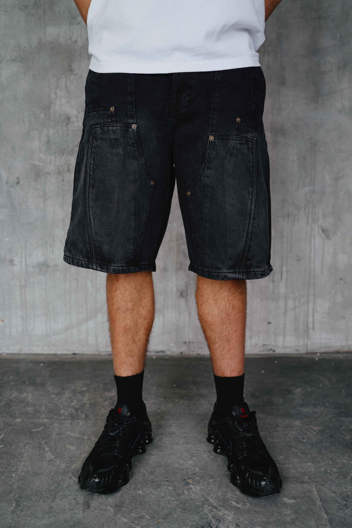 Kachan Denim Shorts Black