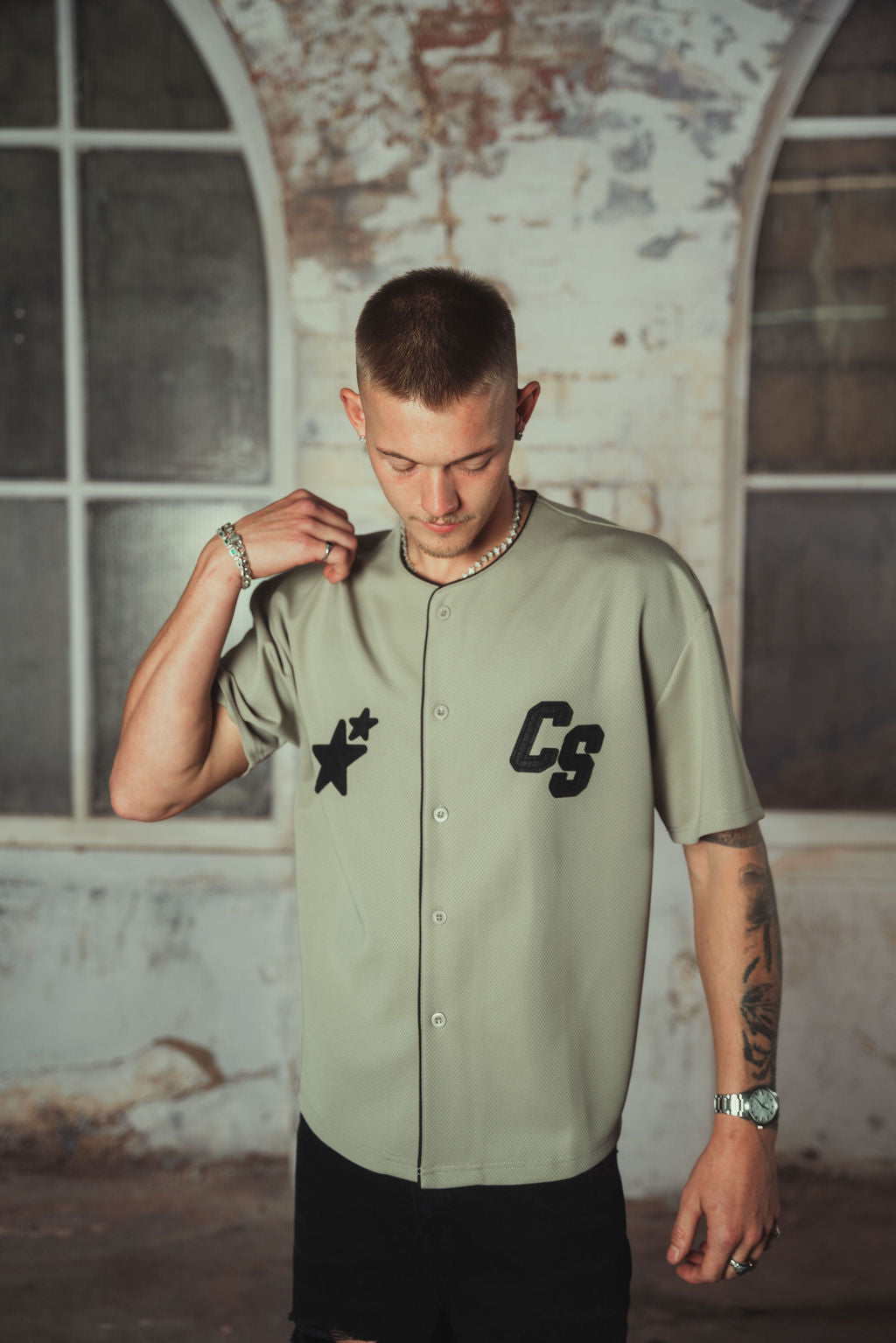 Bison Baseball Mesh Jersey Sand