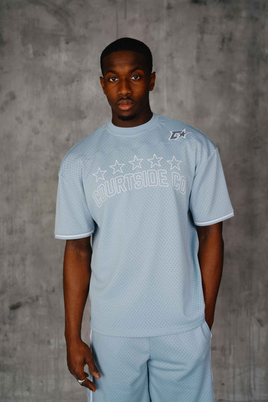 Blake Mesh Tee Blue