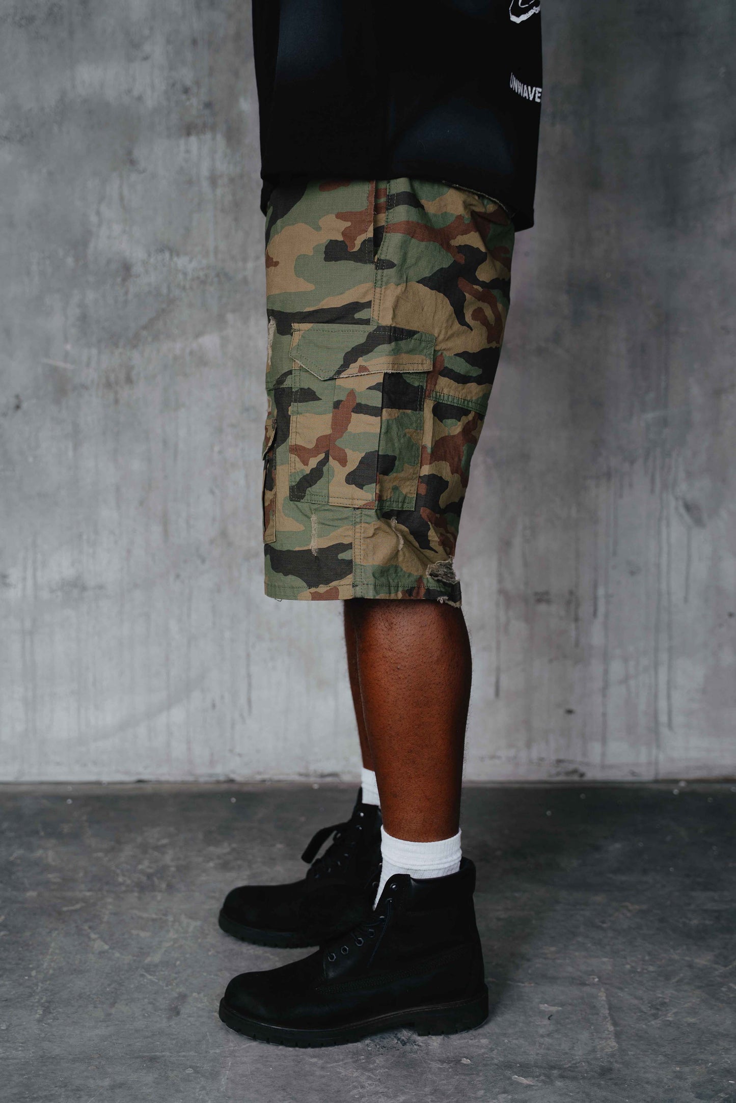 Otis Camo Cargo Short Khaki