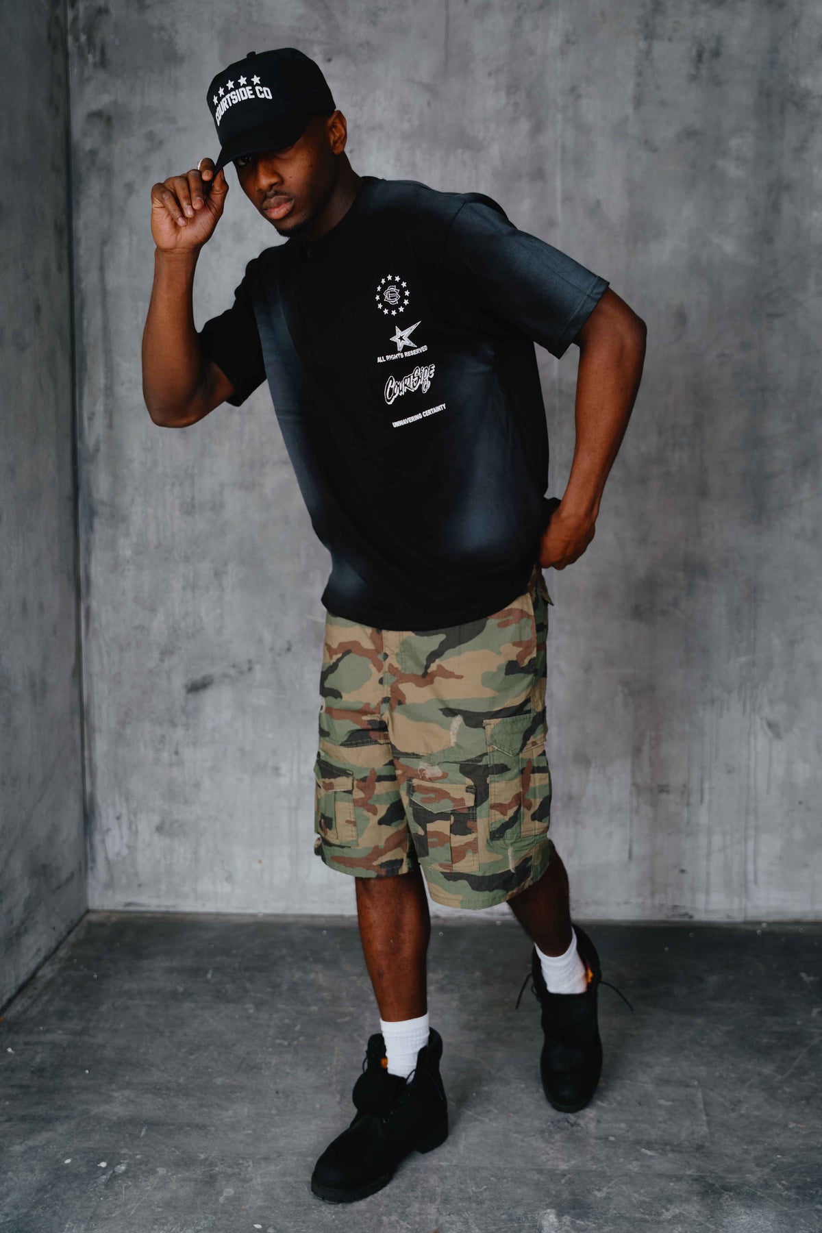 Otis Camo Cargo Short Khaki