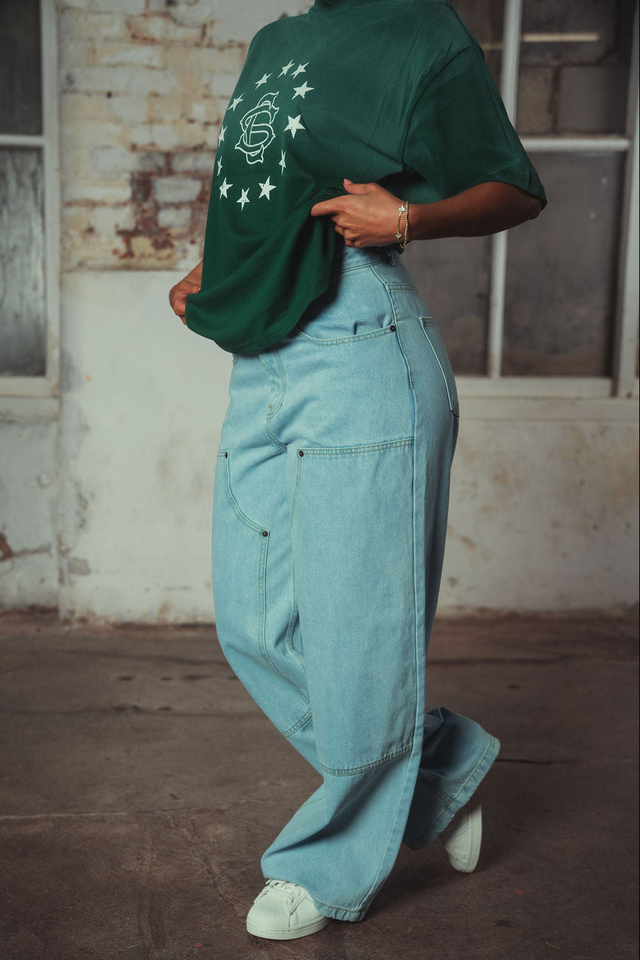 Soko Denim Carpenter Jeans Washed Light Blue