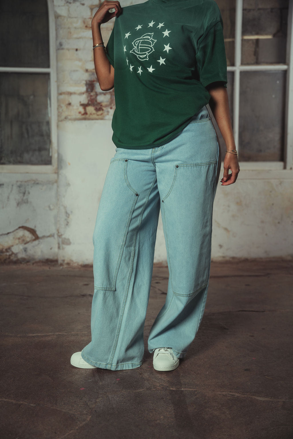 Soko Denim Carpenter Jeans Washed Light Blue