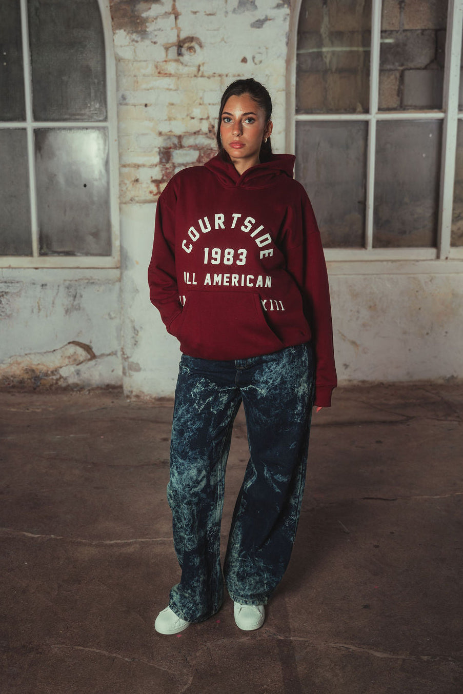 1983 Hoodie Deep Red