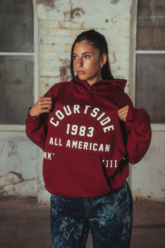 1983 Hoodie Deep Red