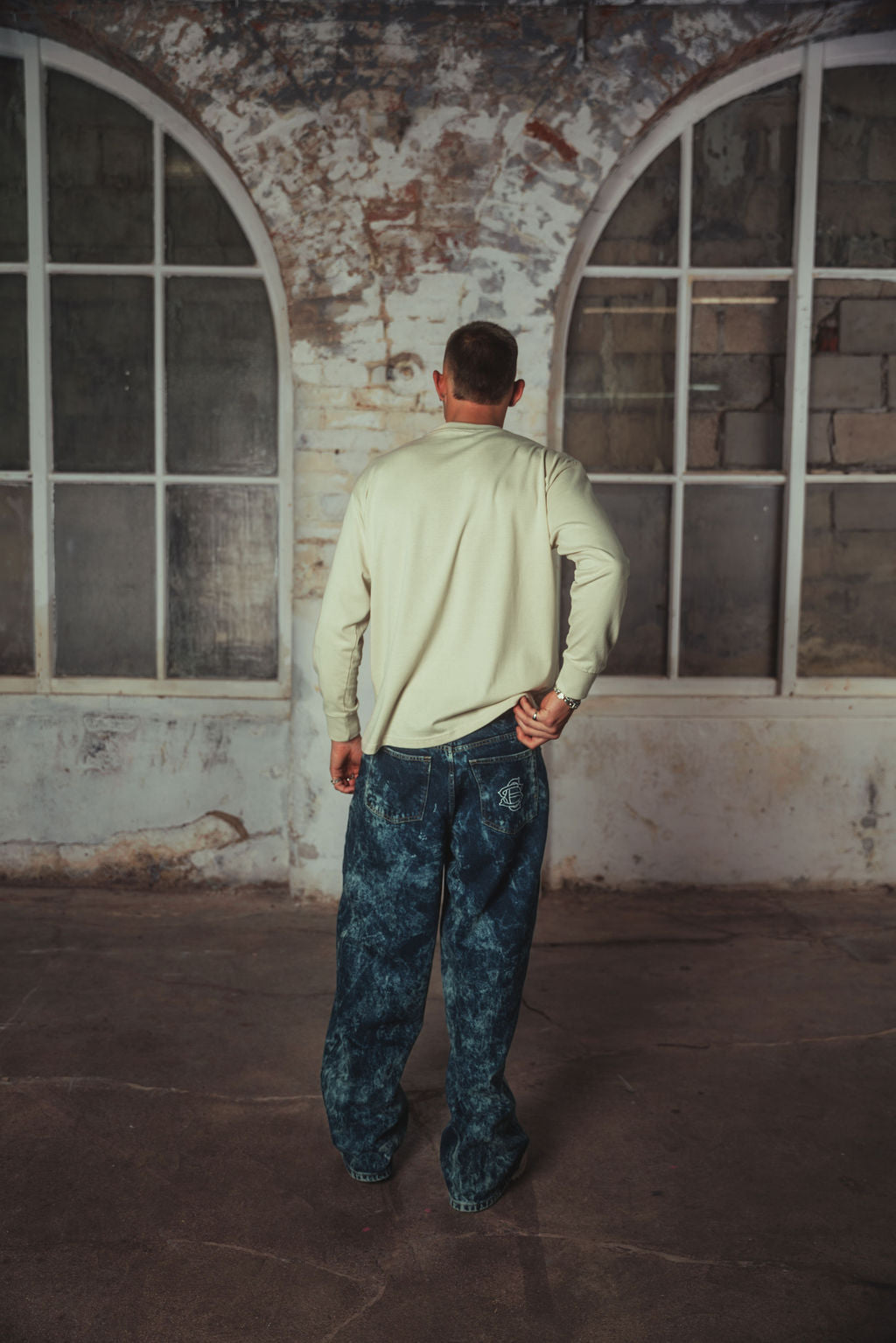 Embry Denim Jeans Acid Washed Blue