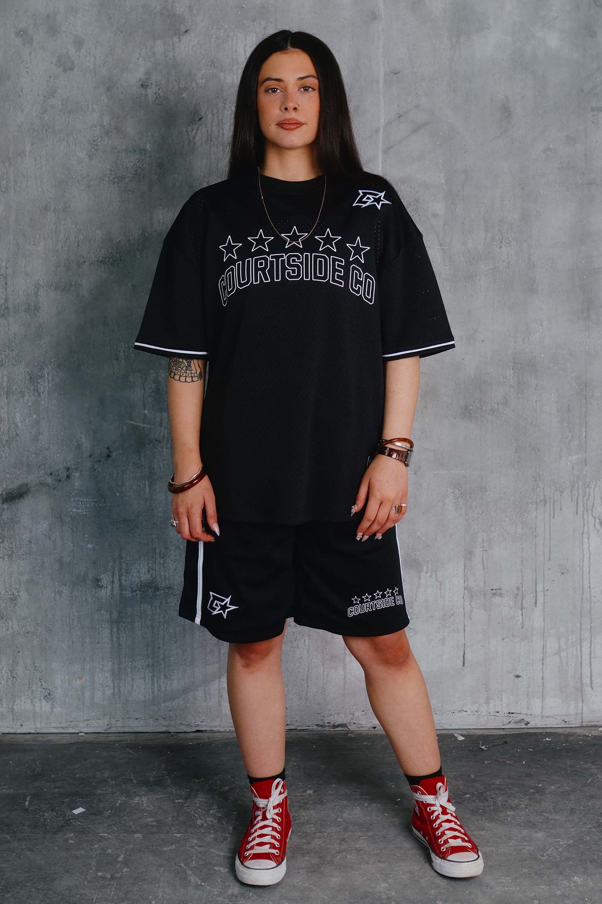 Blake Mesh Tee Black