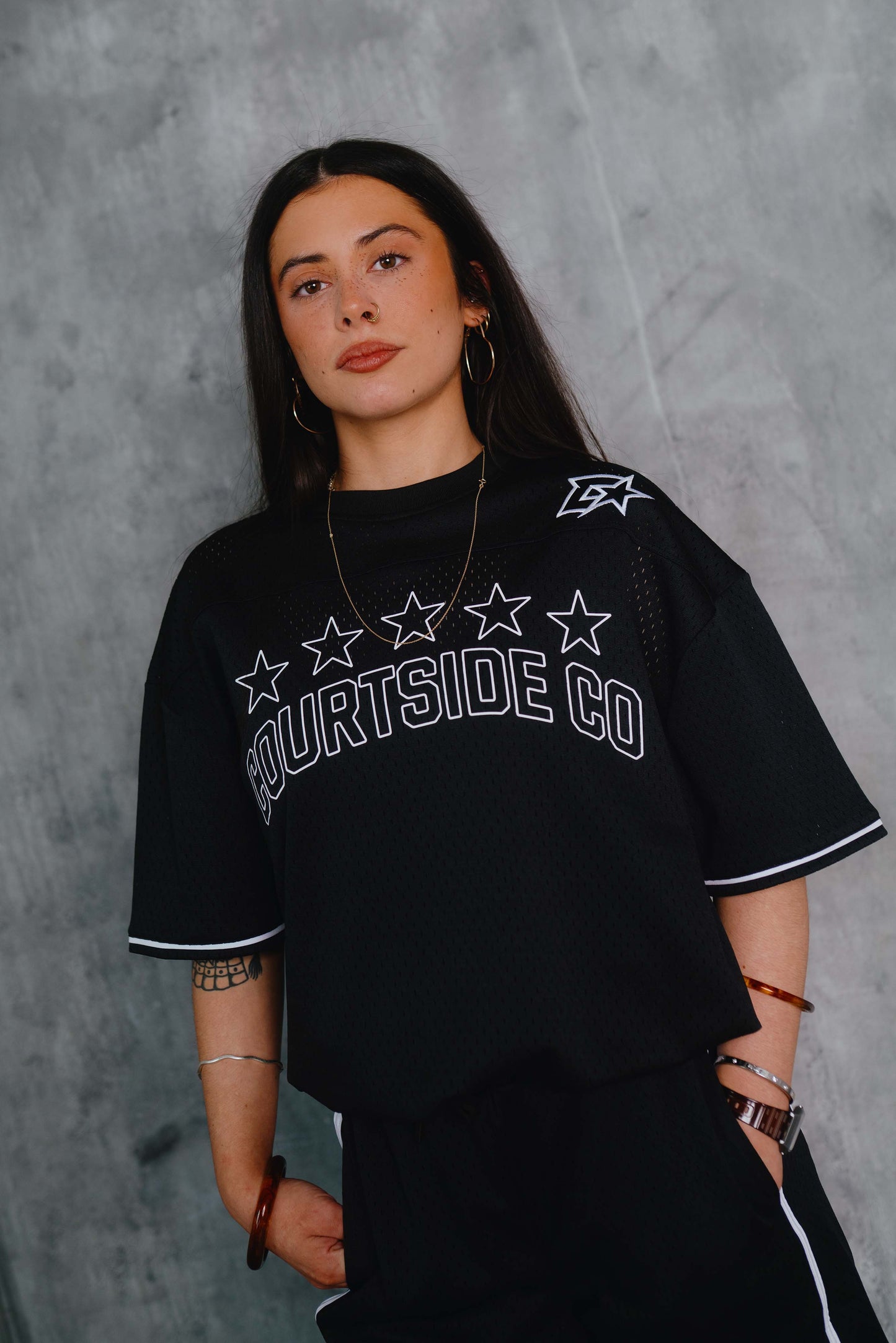 Blake Mesh Tee Black