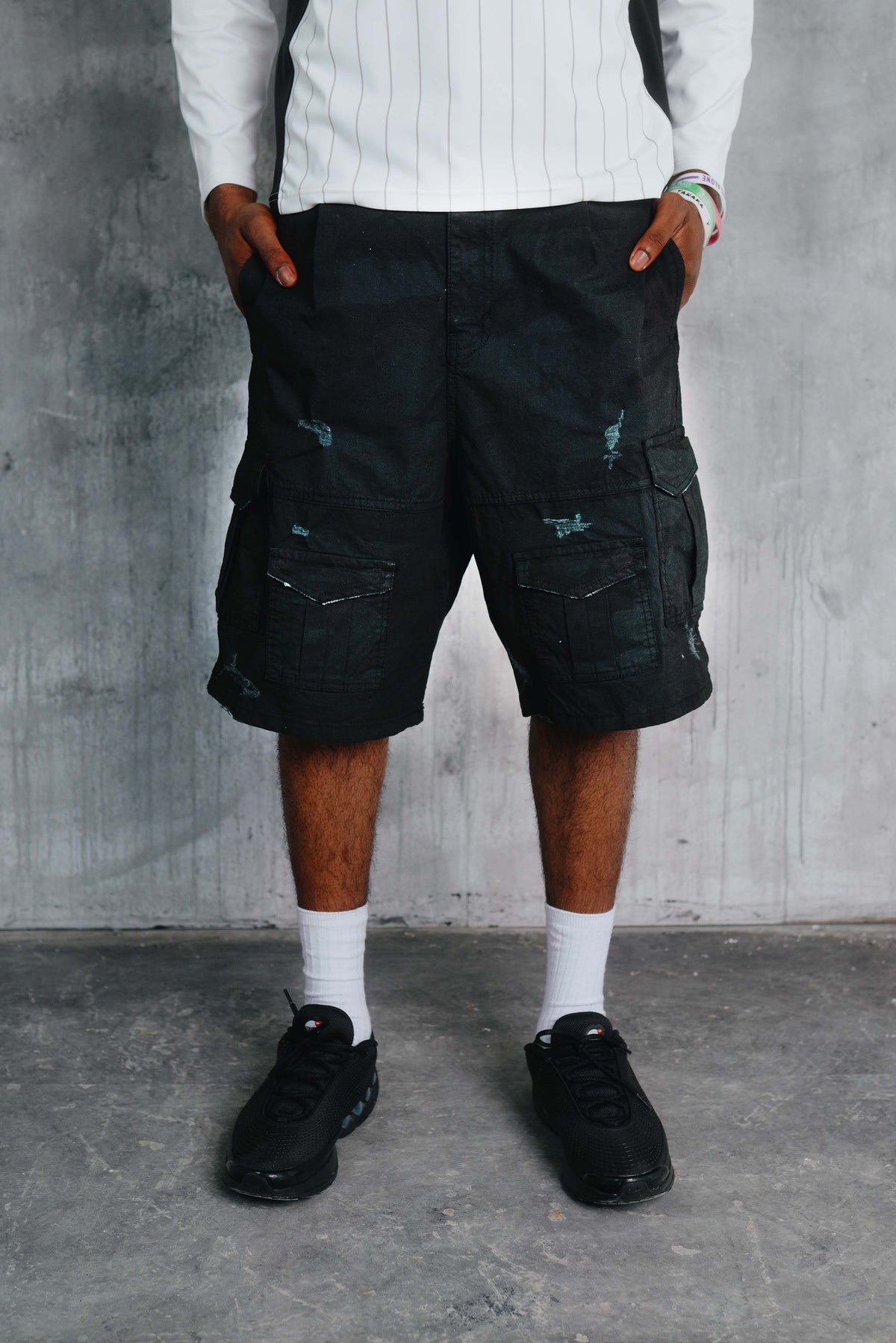 Otis Camo Cargo Short Black