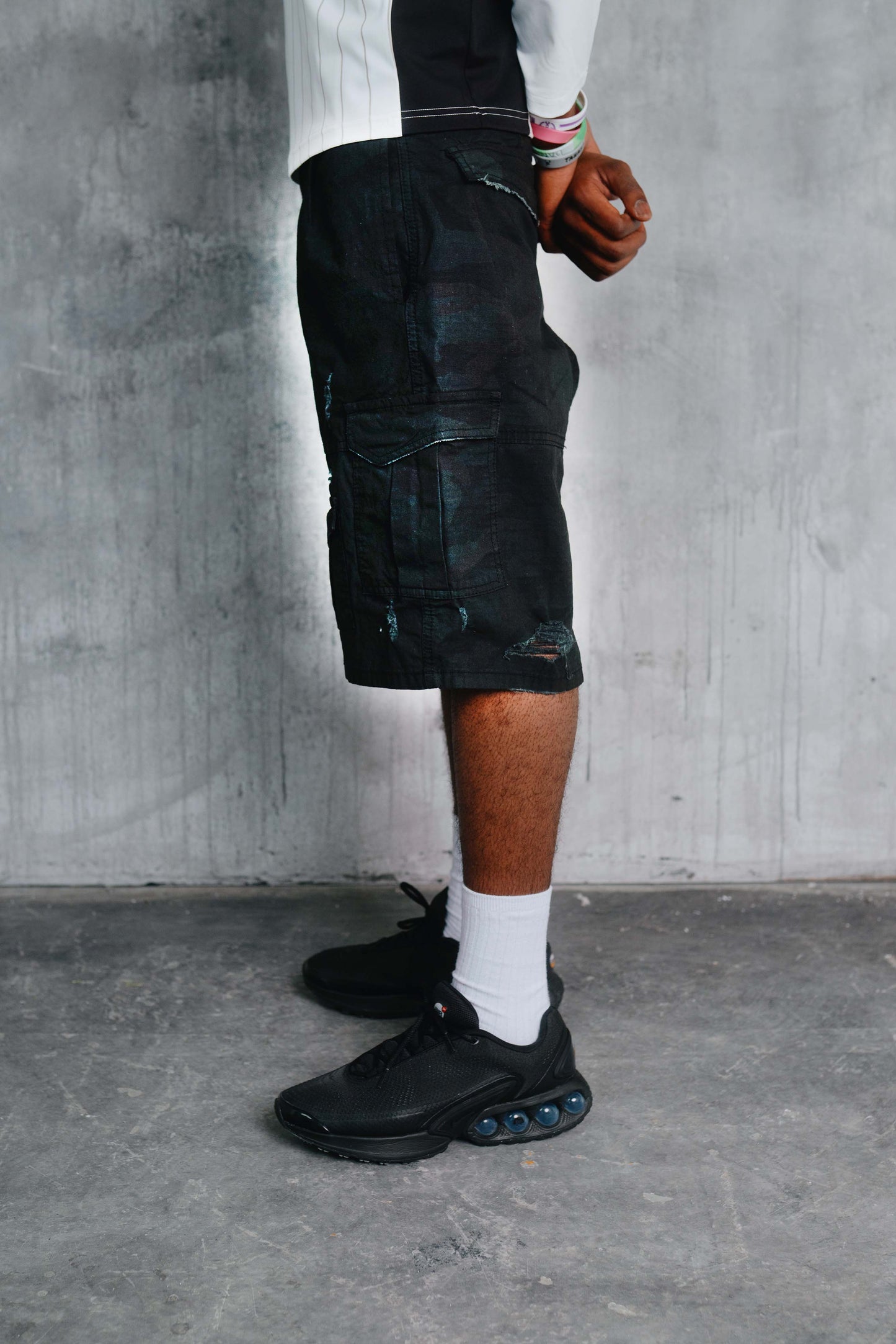 Otis Camo Cargo Short Black