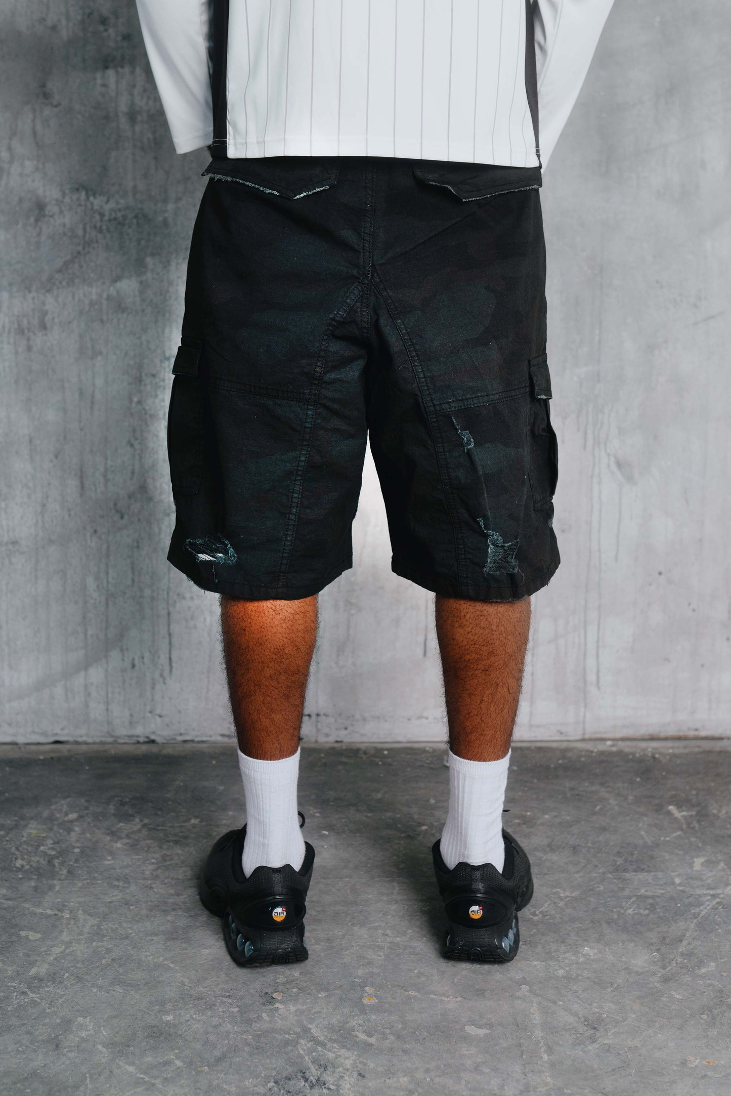 Otis Camo Cargo Short Black