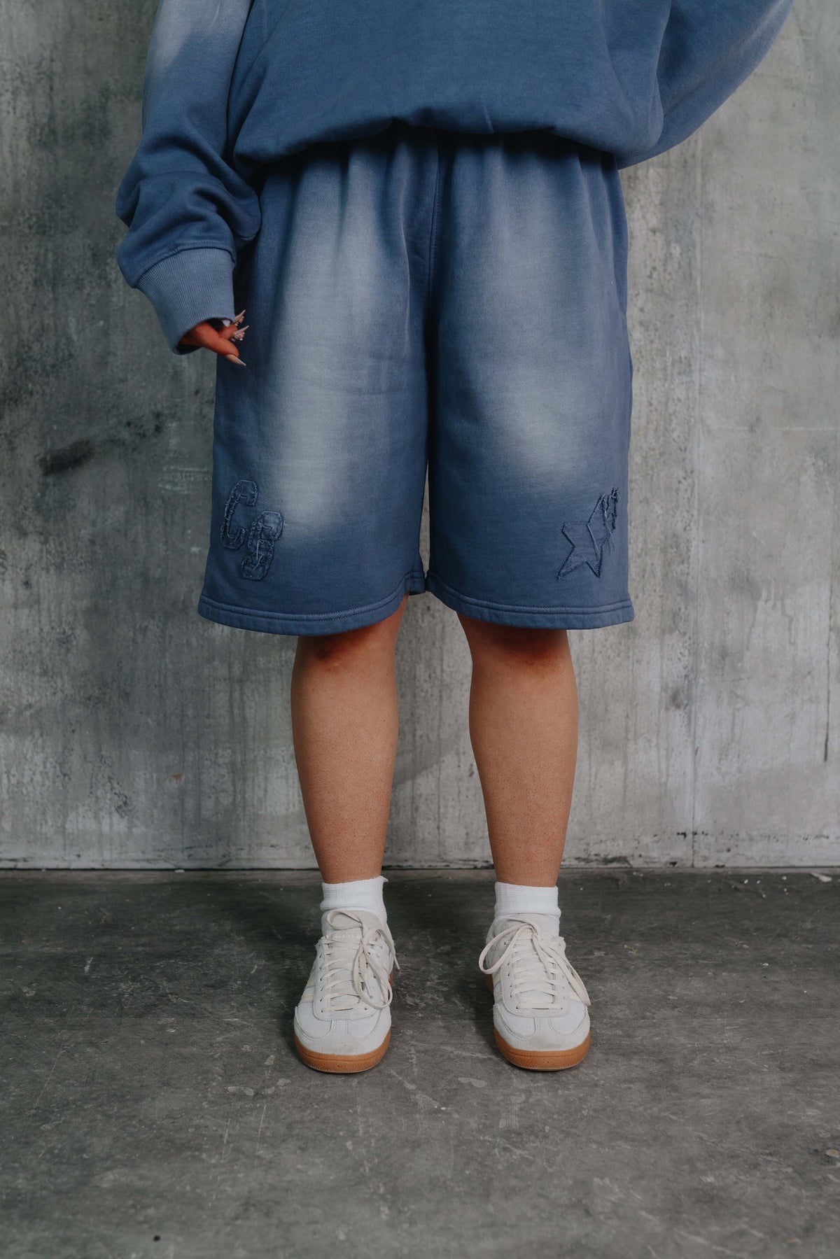 Tyler Short Washed Blue