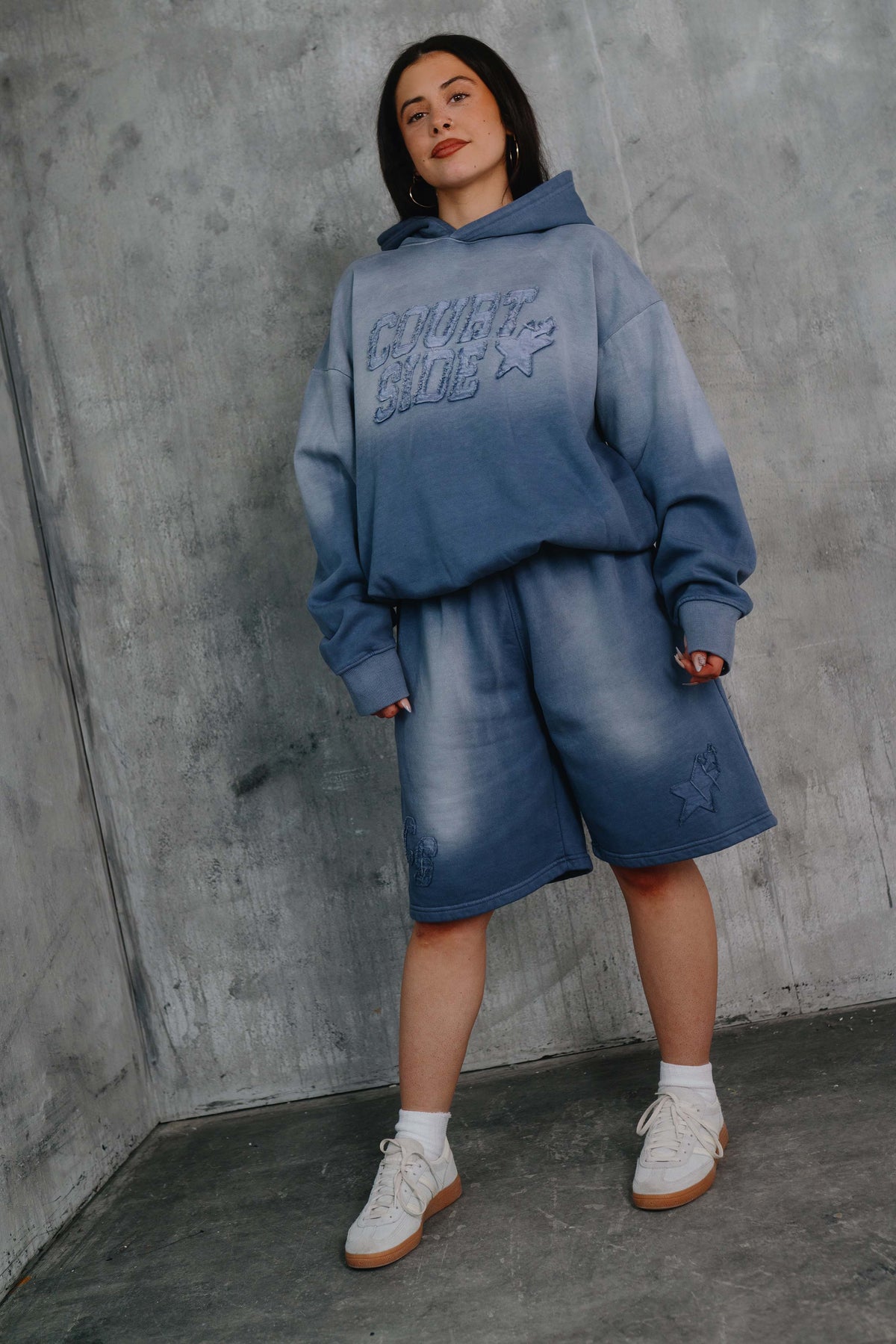 Tyler Hoodie Washed Blue