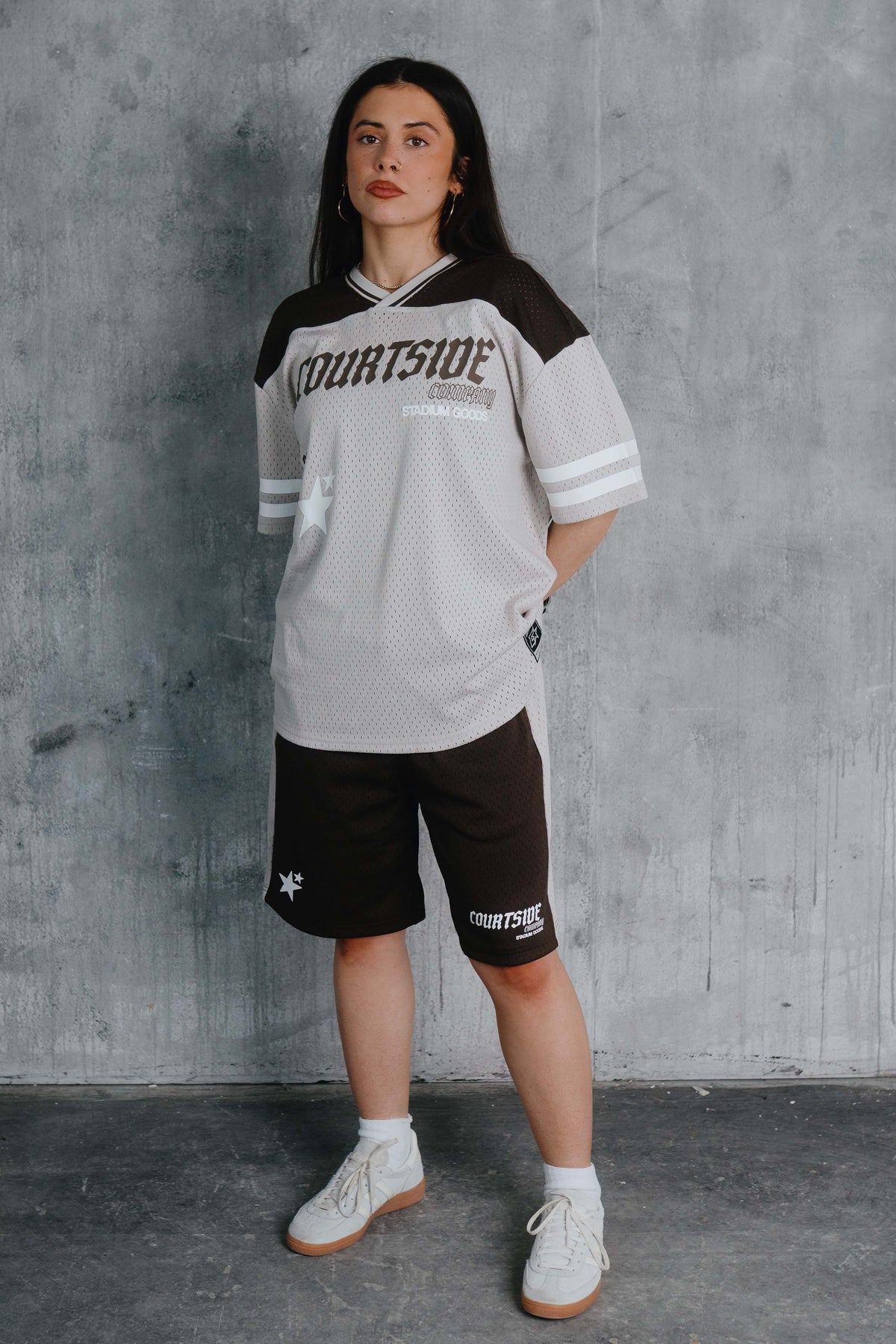 Stanford Mesh Tee Grey/Brown
