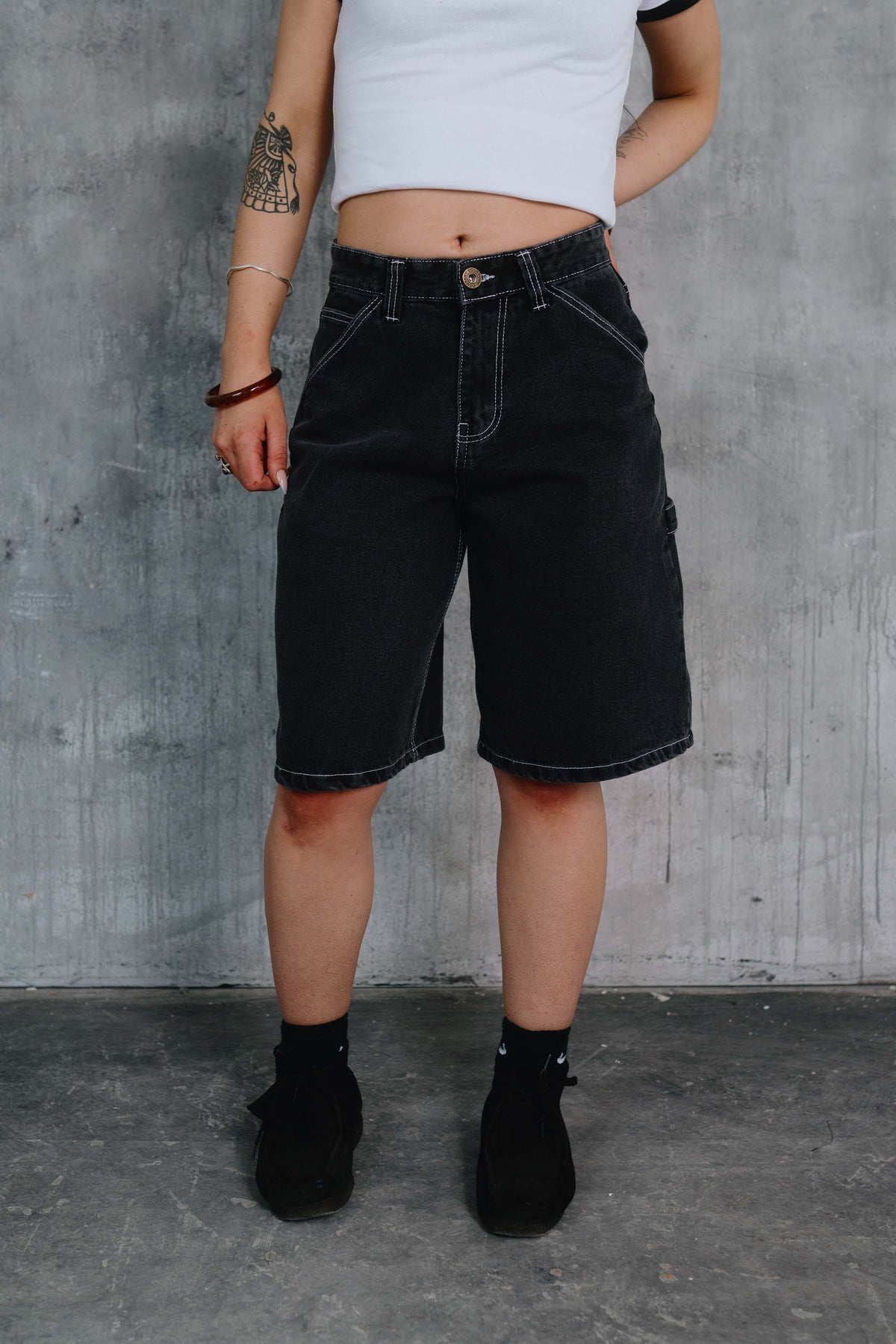 Jennings Denim Jorts Black