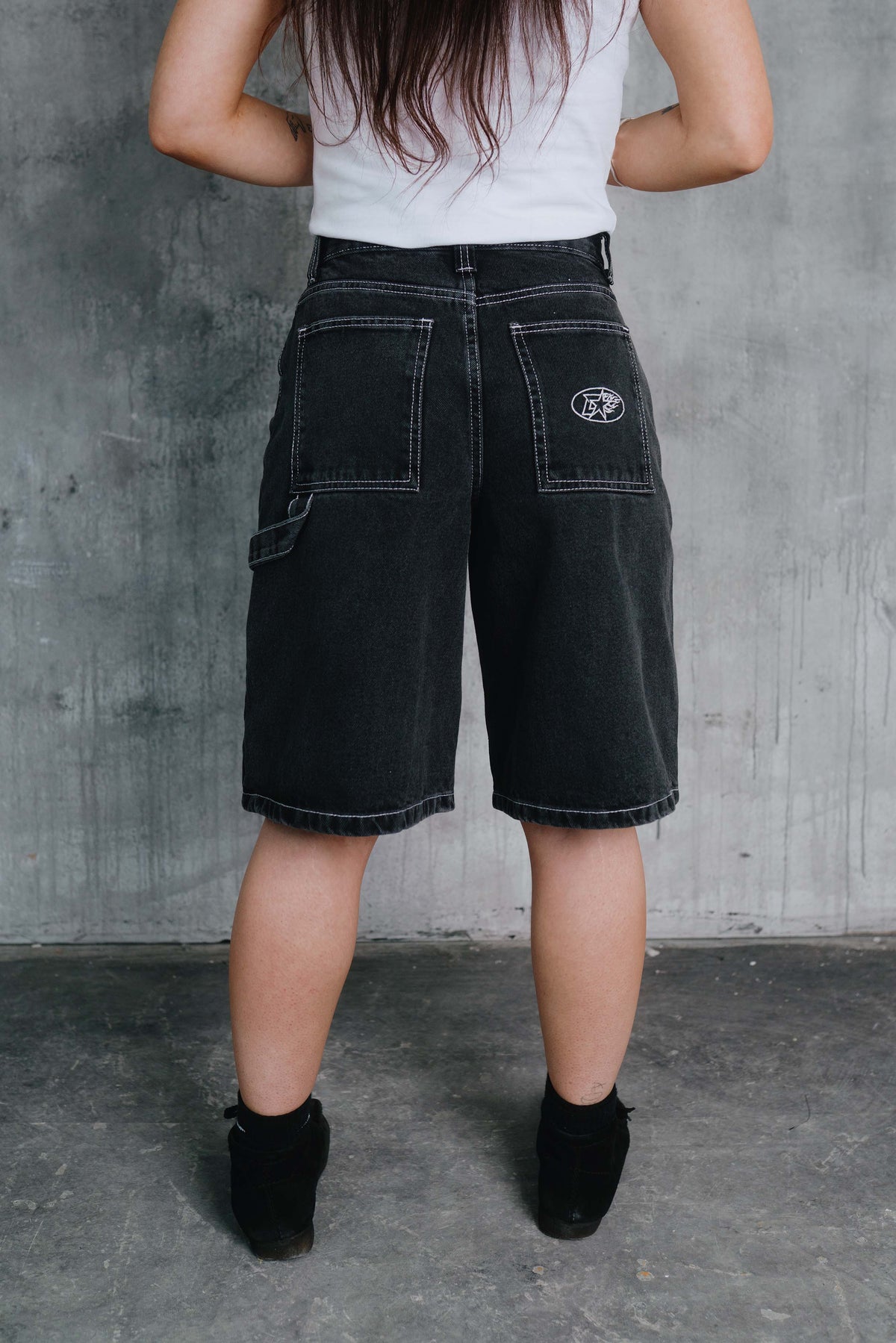 Jennings Denim Jorts Black