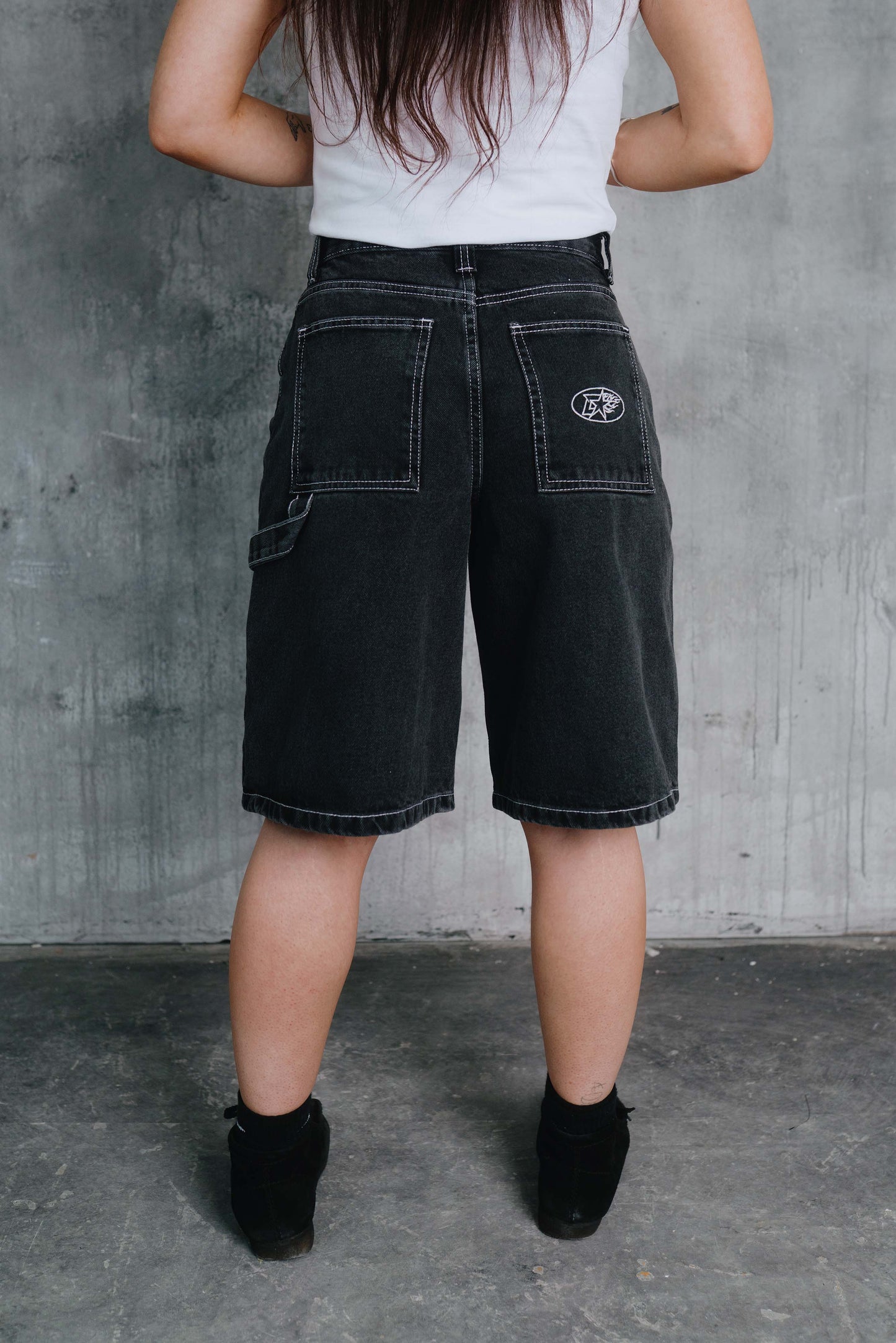 Jennings Denim Jorts Black