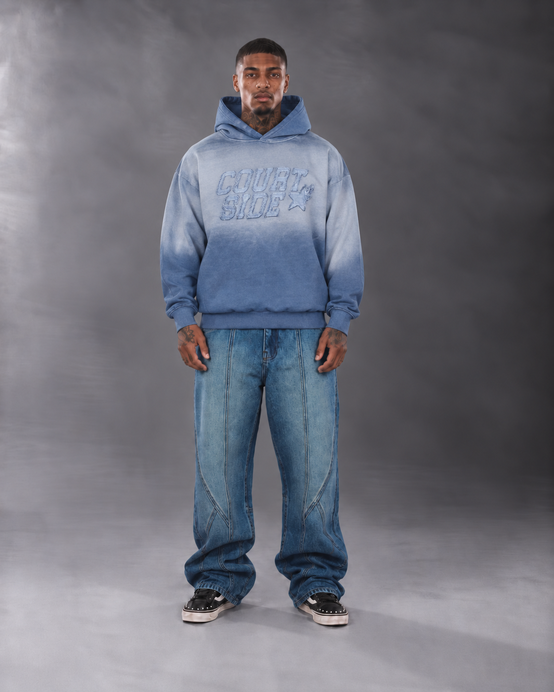 Tyler Hoodie Washed Blue